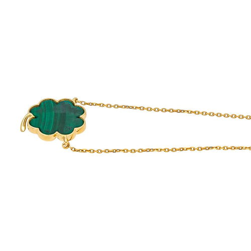 Collier Collier Or jaune Malachite, Diamant 58 Facettes 4891395CN
