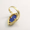 Bague 54 Bague en or jaune et lapis lazuli 58 Facettes