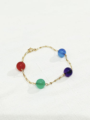 Bracelet Bracelet Or Perles Fantaisie 58 Facettes