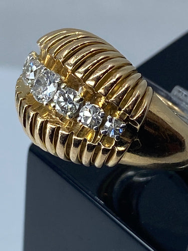 Bague 53 Bague en or, platine, diamants 58 Facettes