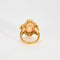 Bague 52 BULGARI - Bague or jaune corail entourage diamants 58 Facettes