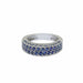 Bague 53 Bague or blanc, diamants, saphirs 58 Facettes 220444R