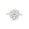 Bague Bague en or blanc avec un diamant central de 0,58 ct et des diamants d'accompagnement 58 Facettes 17694