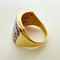 Bague 55 Bague vintage en or jaune avec diamants et rubis 58 Facettes 50358