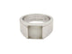 Bague 53 bague CARTIER tank en or blanc 18k 13.6 gr sertie pierre de lune 58 Facettes 268700