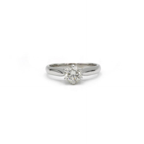 Bague 48 Solitaire or blanc et diamant 58 Facettes 240266R
