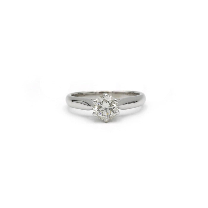 Bague 48 Solitaire or blanc et diamant 58 Facettes 240266R