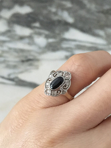 Bague 46 Bague Belle Époque en or jaune 18K et platine 58 Facettes