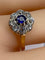 Bague Bague marguerite en or blanc en saphir et diamants 58 Facettes AB476