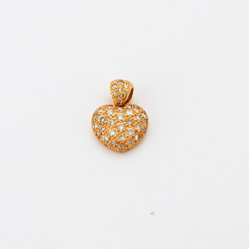 Pendentif Pendentif Cœur Diamants Or Jaune 58 Facettes
