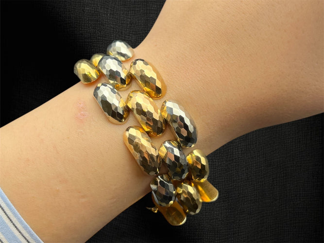 Bracelet Bracelet de réservoir « Échiquier de lumière » 58 Facettes