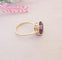 Bague 54.5 Bague Améthyste Ovale en Solitaire Or Jaune 58 Facettes AB 1079