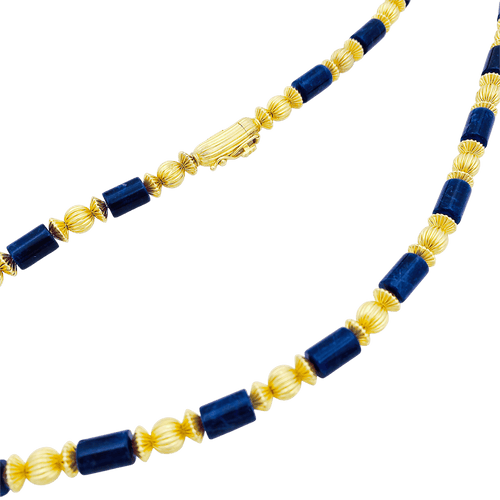 Collier Collier Lalaounis, or jaune, sodalites. 58 Facettes 34619
