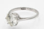 Bague 53 Bague solitaire classique en or blanc avec un diamant de 2,01 carats 58 Facettes 11533