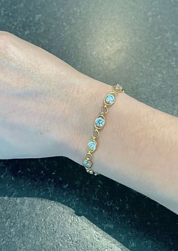 Bracelet Bracelet maille ancienne, 13 diamants de 0,60 carat chacun 58 Facettes