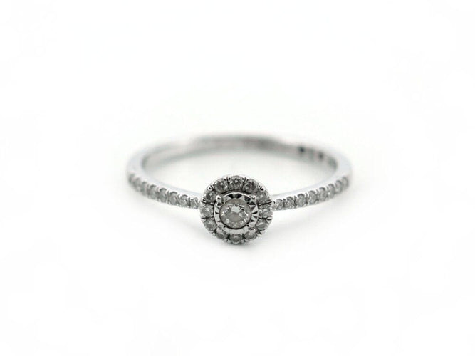 Bague 53 bague juliette juliette paris trait d'union entourage diamant or j0383w 53 58 Facettes 266196
