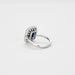 Bague Bague en or blanc, diamants et saphir 58 Facettes LP828