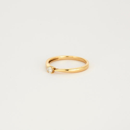 Bague 54 Solitaire en or jaune diamant 58 Facettes 3121245