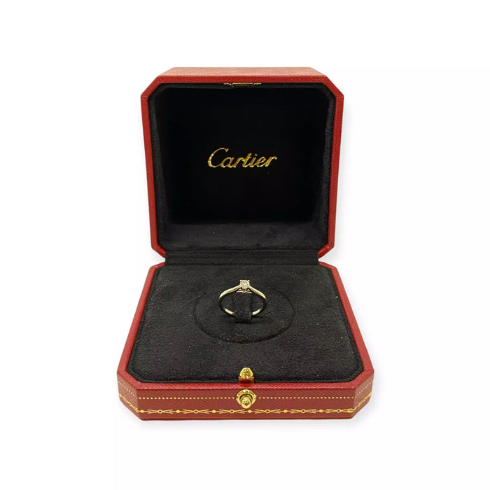 CARTIER - Bague 1895 Solitaire platine