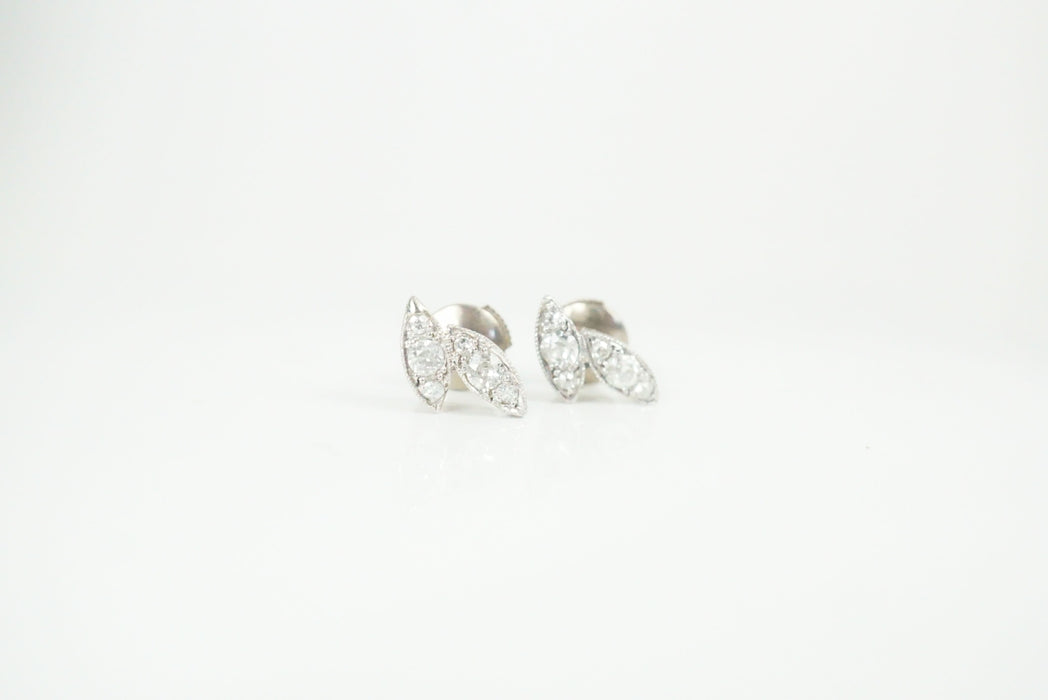 Boucles d'oreilles Boucles d'oreilles Art déco or blanc diamants 58 Facettes