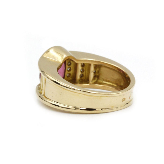 Bague - Or jaune tourmaline et diamants