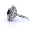 Bague Bague en or blanc 18 carats avec saphir et diamants 58 Facettes