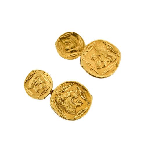Boutons de manchette Boutons de manchettes or jaune 58 Facettes HOU5339