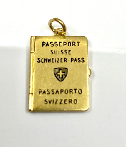 Pendentif Pendentif passeport or jaune 58 Facettes AB474
