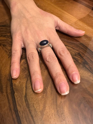 Bague 57 Bague Argent et Lapis 58 Facettes