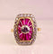 Bague 50 Bague or jaune diamants et rubis, style Art Déco 58 Facettes AB484