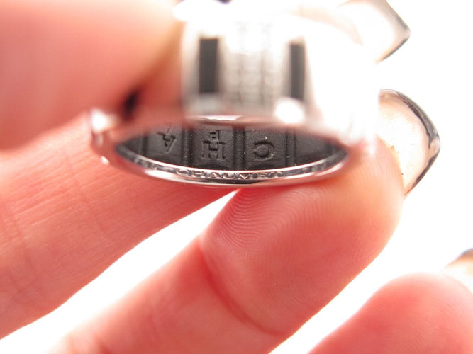 Bague 54 bague CHAUMET class one mm t54 or blanc 18k 7.6gr sertie 8 diamants 58 Facettes 269924