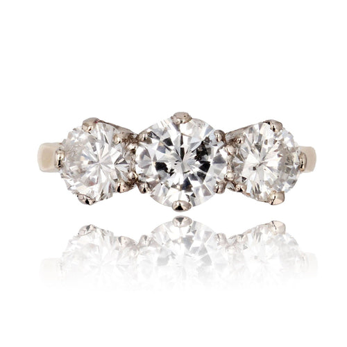 Bague 55 Bague ancienne diamants en jarretière 58 Facettes 21-001-50