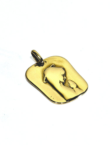 Augis - Médaille Vierge en or jaune 18 carats