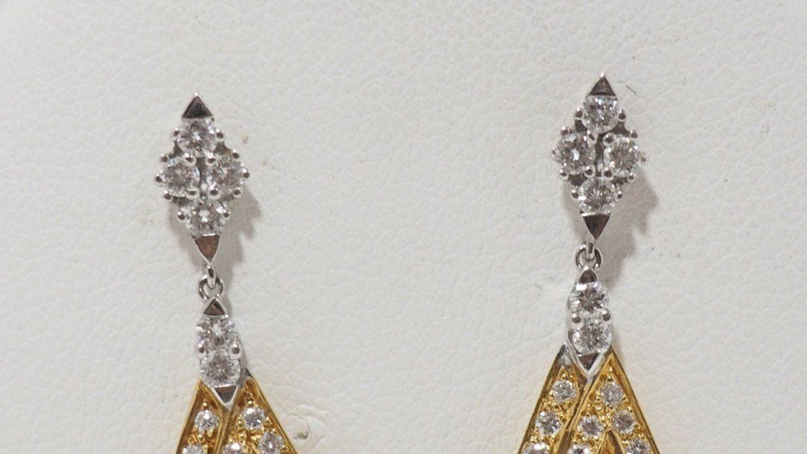 Boucles d'oreilles Boucles d'Oreilles En Or Bicolore Et Diamants 58 Facettes 30812