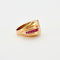 Bague 55 Bague Tank Or jaune Rubis 58 Facettes