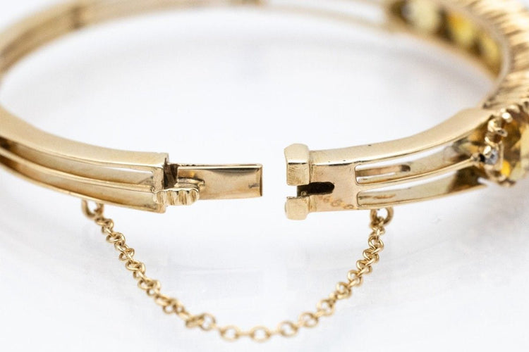 Bracelet Bracelet unique en or avec citrines ovales et diamants 58 Facettes 10592