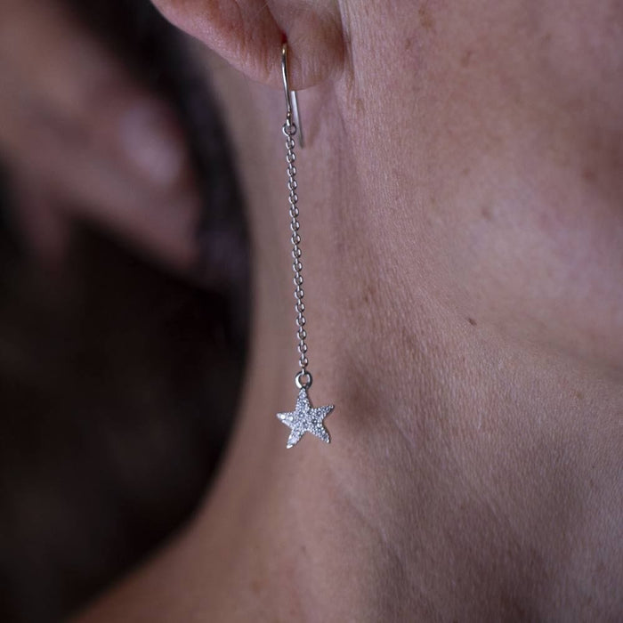 Boucles d'oreilles Boucles d'oreilles DODO STAR en or blanc, diamants 58 Facettes D363550SO