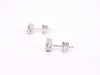 Boucles d'oreilles Boucles d'oreilles en or blanc avec diamants taille brillant 58 Facettes 2157