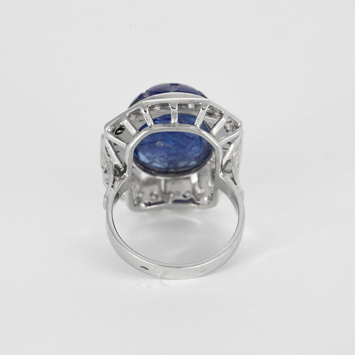 54.5 Bague tanzanite diamants 58 Facettes 32300355