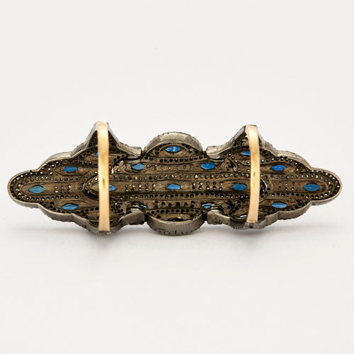 Bague 55 Bague en or jaune et argent 58 Facettes 1629