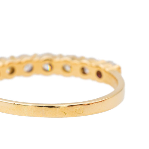 Bague Demi alliance Or jaune Diamant