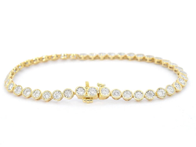 Bracelet Bracelet en or jaune serti de diamants 58 Facettes 2172