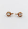 Boucles d'oreilles Dormeuses antique or rose 18k verres blancs taille coussin (circa 1900) 58 Facettes A06051