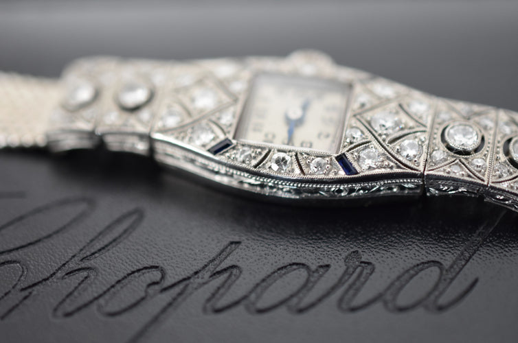 Montre CHOPARD - Montre femme Art Déco platine, or blanc, sertissage diamants, vers 1925 58 Facettes CHO-100