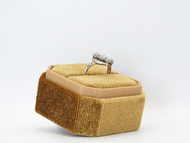 Bague 54 Bague ancienne or jaune diamants 58 Facettes 4249