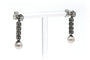 Boucles d'oreilles Boucles d'oreilles Art Déco en or blanc et perles, diamants taille rose 58 Facettes B808