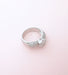 Bague 54 Bague Fleur or blanc diamants 58 Facettes AA 1654