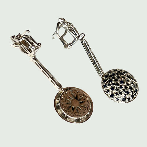 Boucles d'oreilles BOUCLES D'OREILLES ART DÉCO SAPHIRS DIAMANTS 58 Facettes Q143A(673)