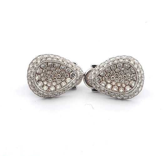 Boucles d'oreilles Boucles d'oreilles en or blanc avec diamants 58 Facettes