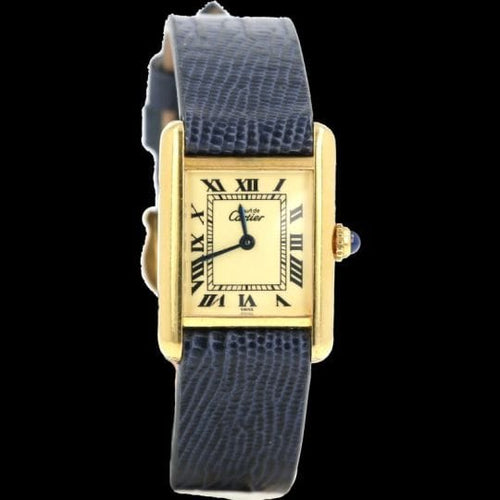 Montre Cartier Montre Tank Vermeil Must De Cartier Vermeil 58 Facettes MT43328